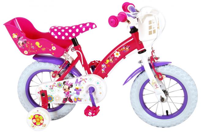 Digitaal Oprechtheid Nauw Disney Minnie Bow-Tique Kinderfiets - Meisjes - 12 inch - Roze Wit - 2  Handremmen - Defietsen